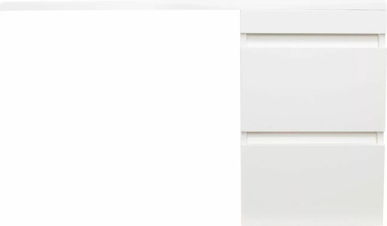 Тумба подвесная Style Line Даллас 100 Люкс Plus Эмаль с раковиной Даллас 100 под стиральную машину, правая, белая