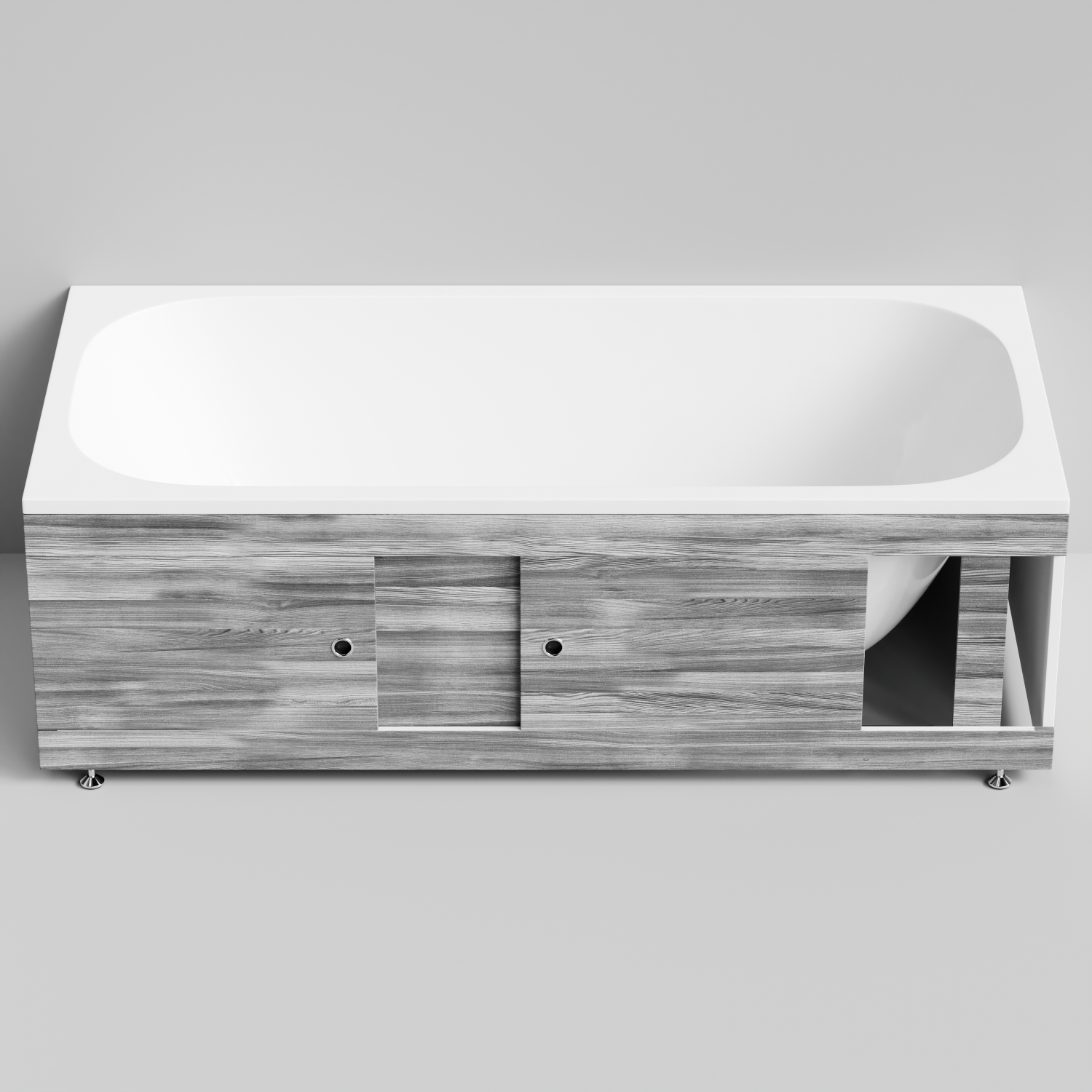 Экран под ванну Vod-ok Купе 180 раздвижной Лиственница структурная контрастно-серая