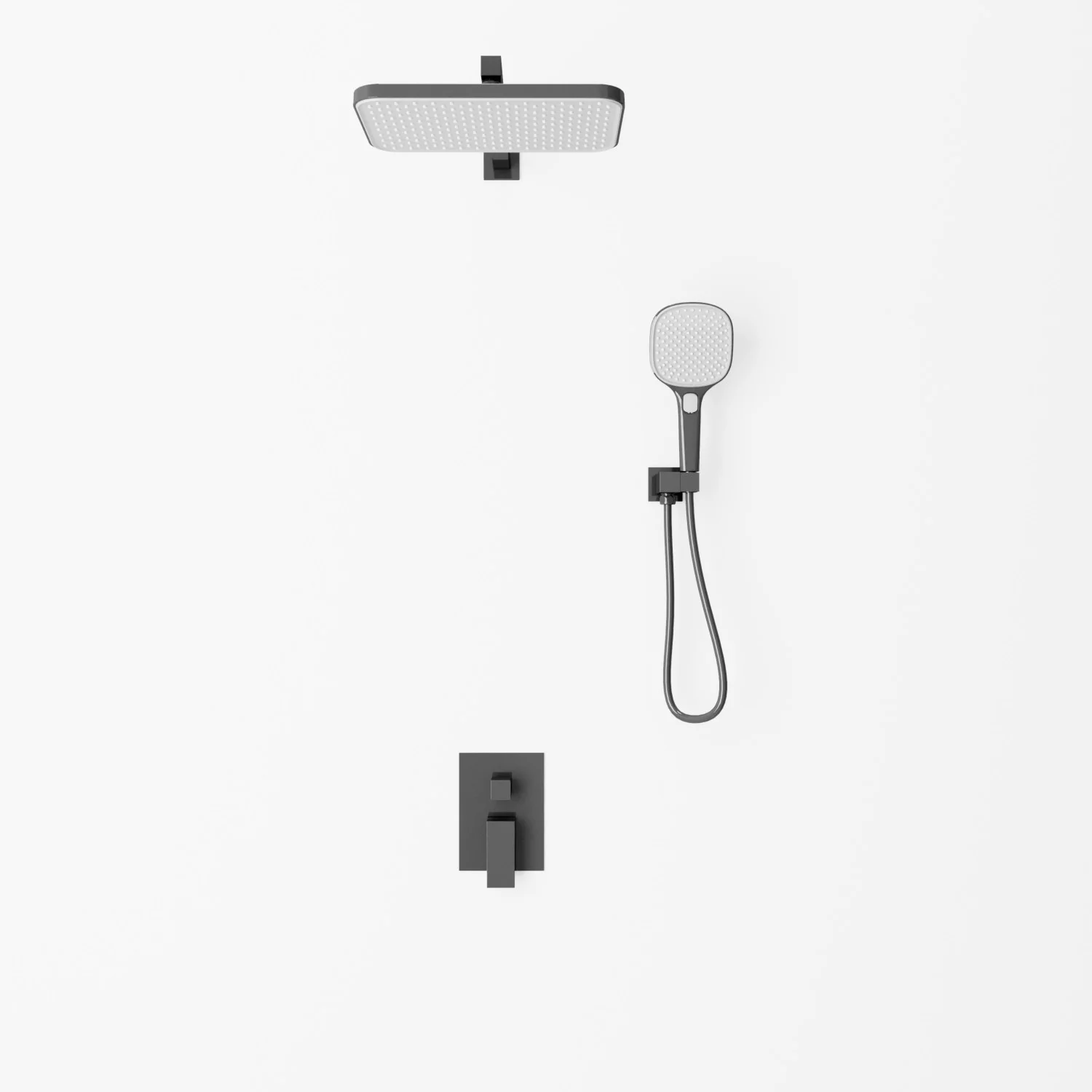 Встраиваемая душевая система Veconi AVELLA AV-410-B-C4, Чёрный матовый