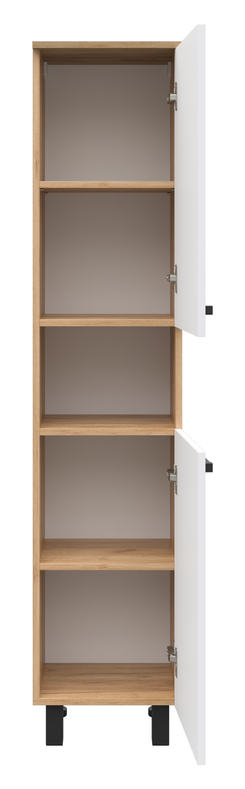 Пенал Misty Крафт 35 напольный/подвесной, L/R, белый/дуб крафт золотой