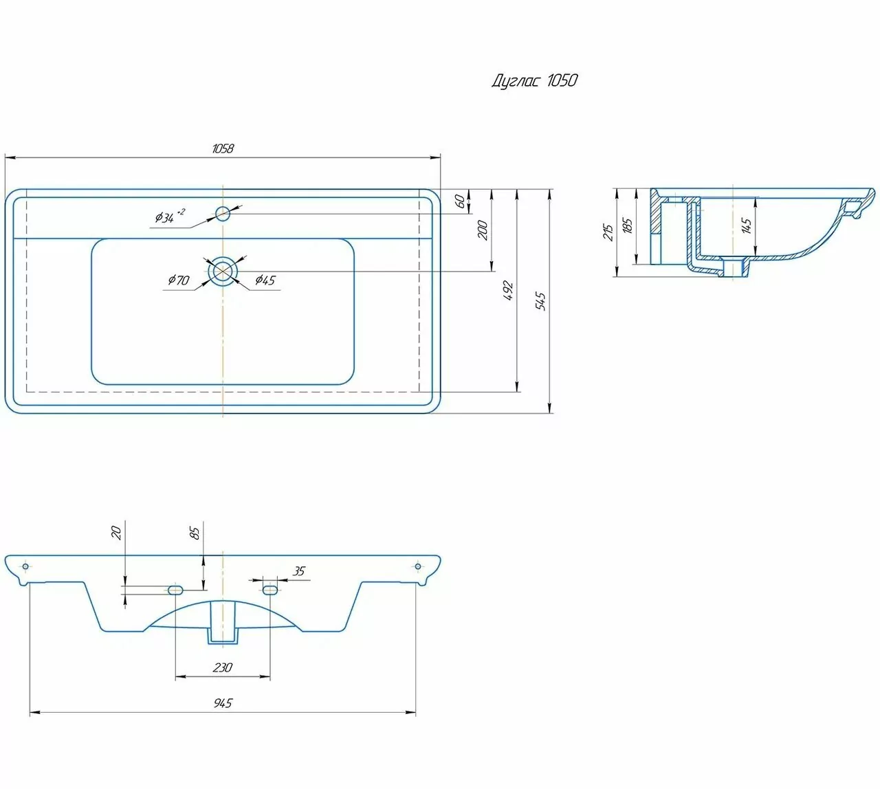 Тумба с раковиной ASB Woodline Толедо 105 подвесная, капучино