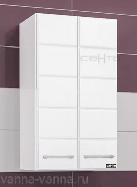 Шкаф навесной Санта Омега 40х70 две двери, белый