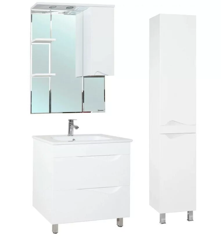 Пенал Bellezza Эйфория 35 R напольный, белый