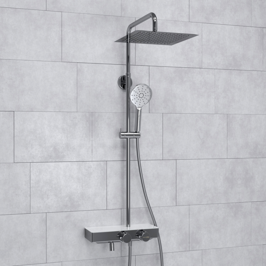 Душевая стойка WasserKraft A113.118.127.CH Thermo хром