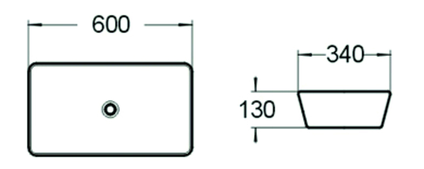 Раковина SantiLine SL-1012 накладная, белая