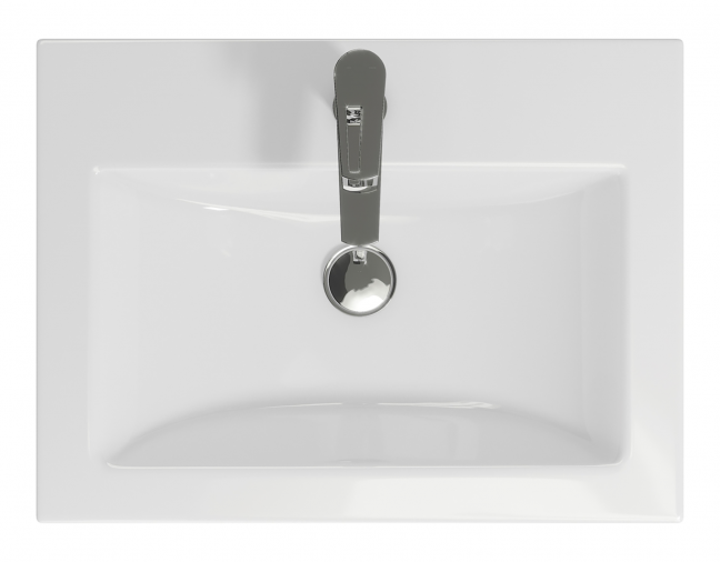 Тумба Misty Майна 60 с раковиной Como 60, напольный, сливки/белый