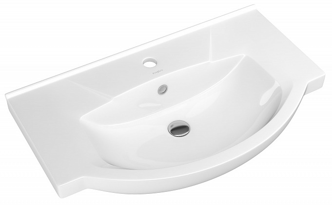 Тумба с раковиной Francesca Доминго 75 напольная, 2 двери, белая