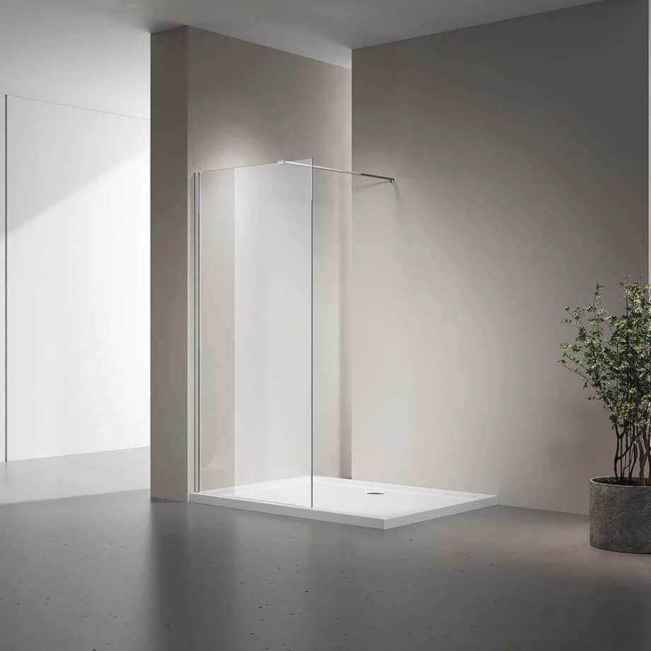 Душевая перегородка Veconi Korato KR-72, 800x2000, хром, стекло прозрачное