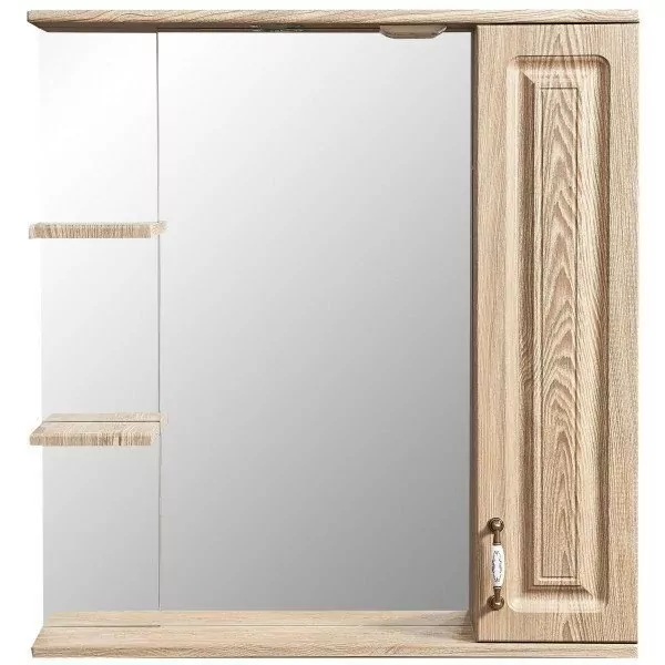 Зеркало со шкафчиком Stella Polar Кармела 75 R свет, карпатская ель