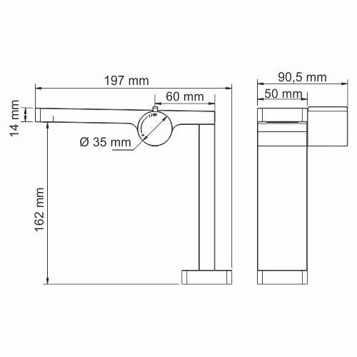 Смеситель для раковины WasserKraft Elbe 7410 черный Soft-touch от магазина Vanna-Vanna.ru!