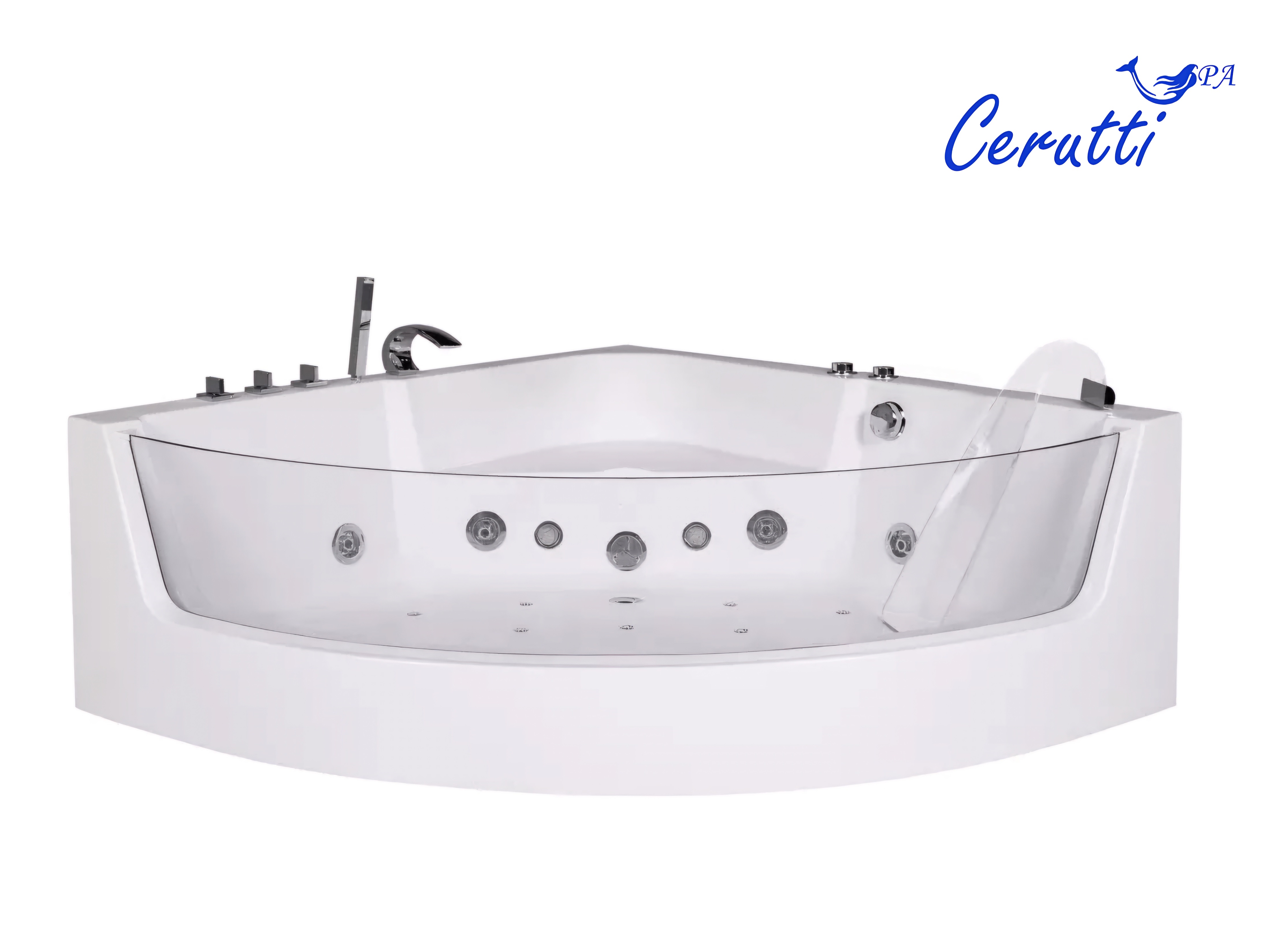 Ванна Cerutti Spa C-401А акриловая, гидромассажная (1500x1500x580)