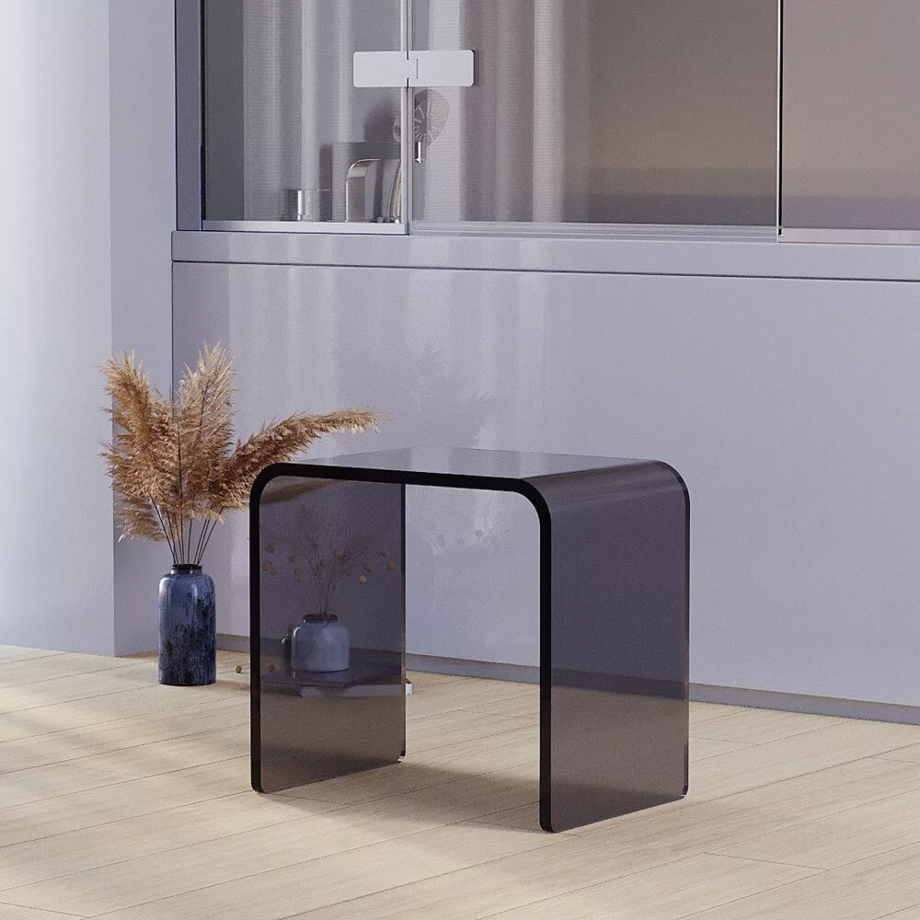 Стул для душа Veconi ST-AC-1TB черный полупрозрачный