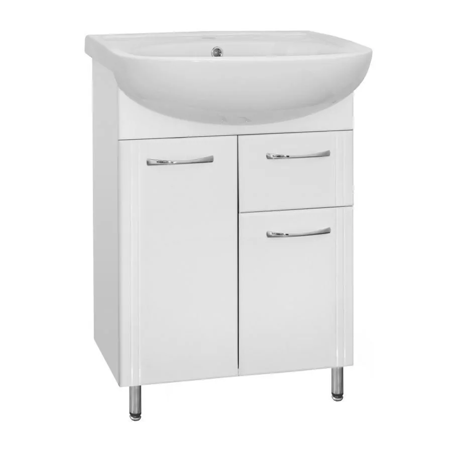 Мебель для ванной Style Line Эко Стандарт №11 61 комплект, напольный, белый