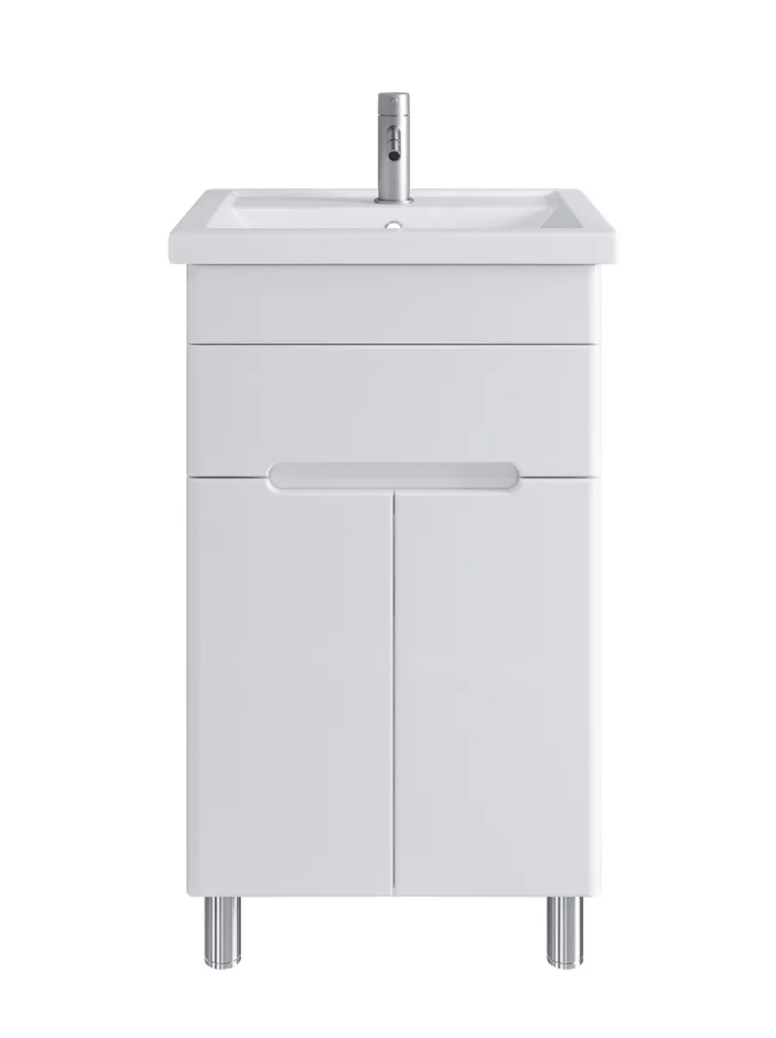 Тумба напольная SanStar Модена 50 с раковиной Moduo 50, белая