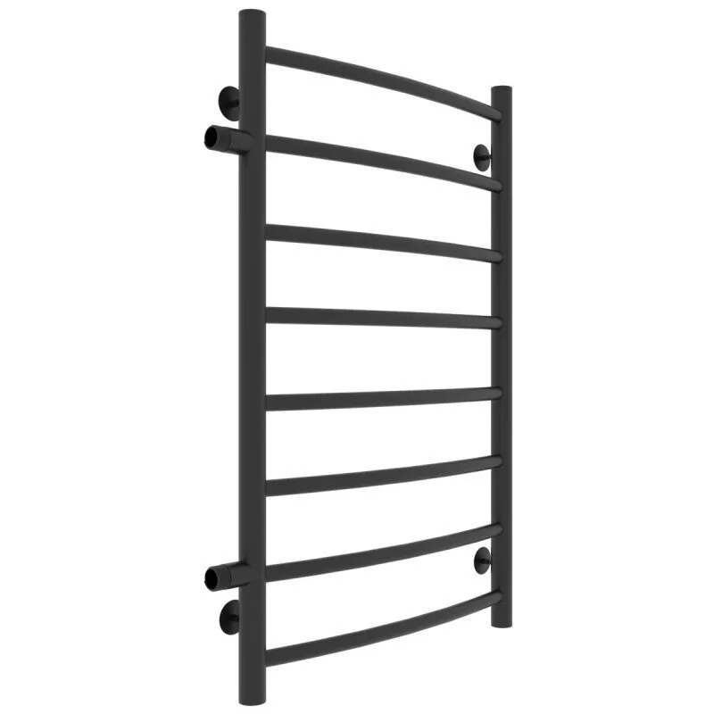 Полотенцесушитель водяной Laris Классик П8 500х800 МЦ 500-1 боковой, черный матовый