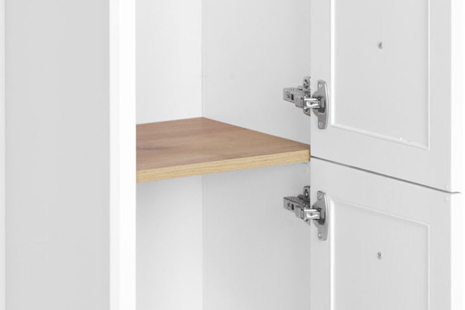 Пенал ASB Woodline Рома 40 R напольный, белый, ручки хром