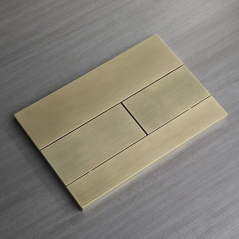 Кнопка смыва Veconi FLUSH V7, FLV7-G, 240х162х10, пластик, золото брашинг