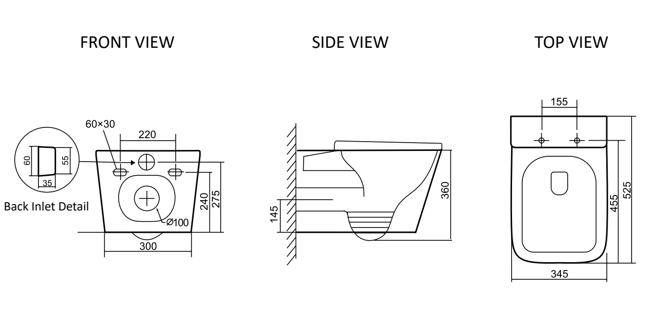 Унитаз SantiLine SL-5027 подвесной, торнадо, микролифт, белый