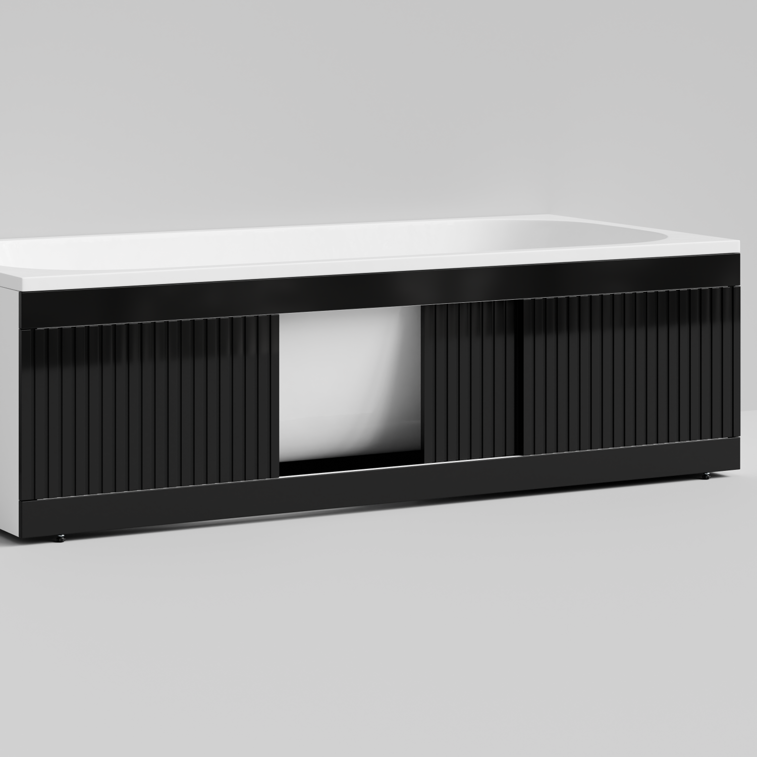 Экран под ванну Vod-ok Тач 180 раздвижной Черный глянец