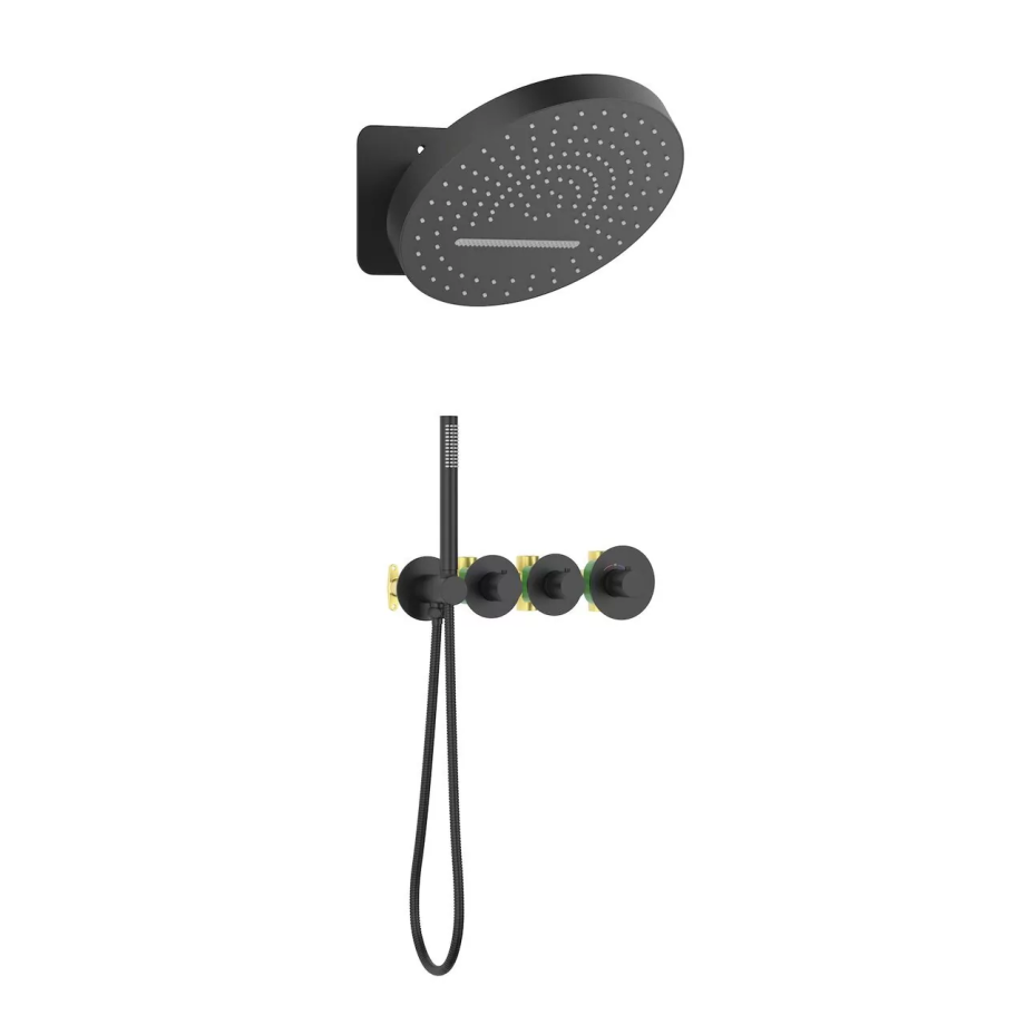 Душевой комплект Timo Saona SX-2329/03SM черный матовый