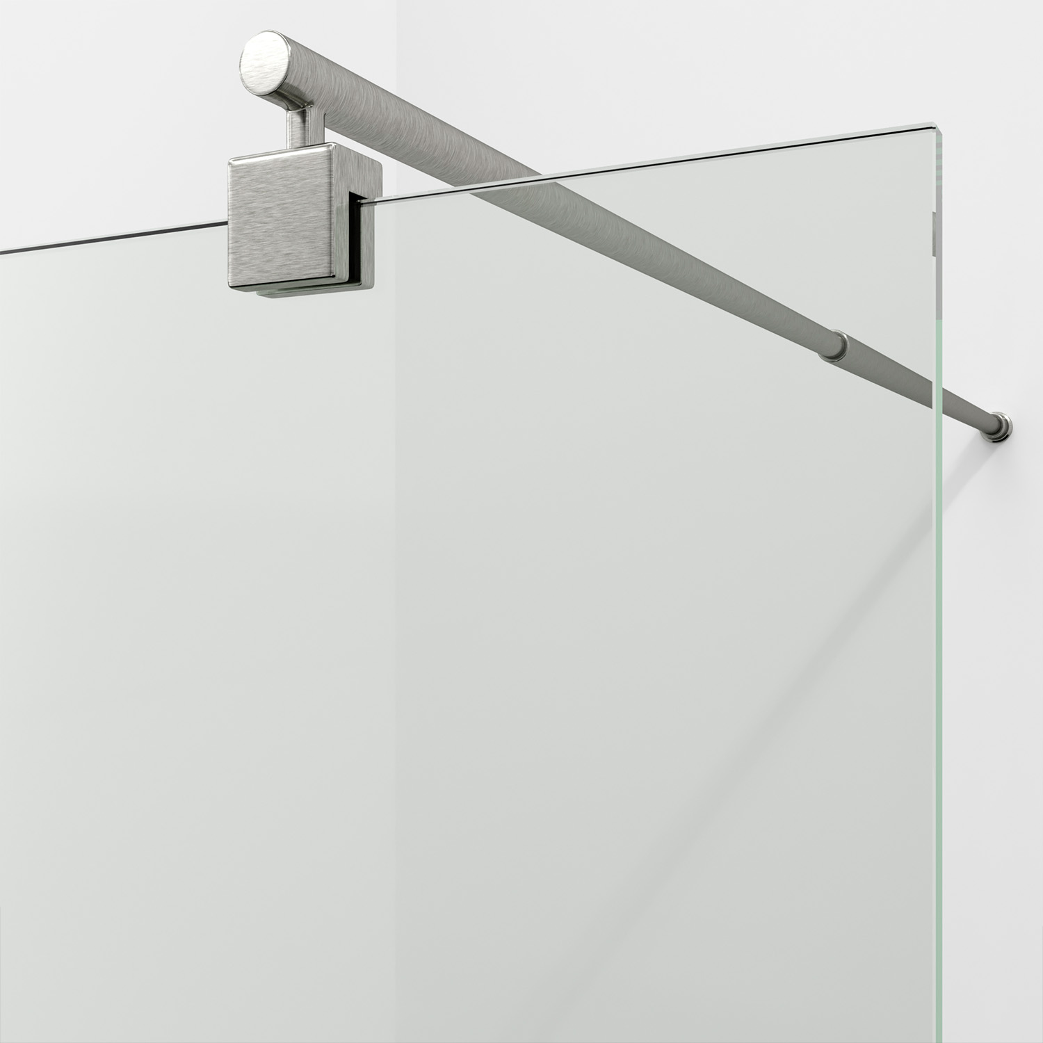 Душевая перегородка Wasserkraft Rur 30W46BN прозрачное стекло, профиль никель