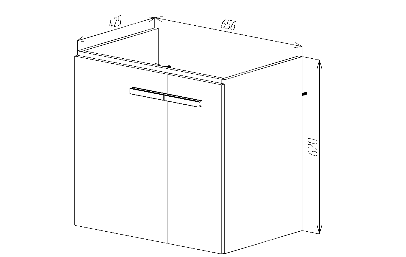 Тумба подвесная Viant Мюнхен 70 с раковиной Como 70, белый