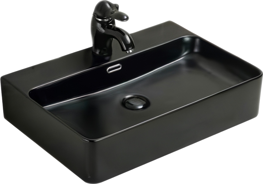 Раковина SantiLine SL-1003MB накладная, черный матовый