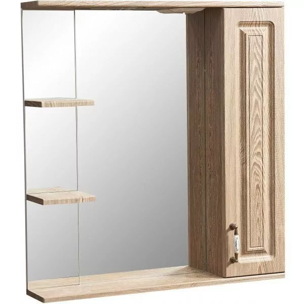 Зеркало со шкафчиком Stella Polar Кармела 75 R свет, карпатская ель