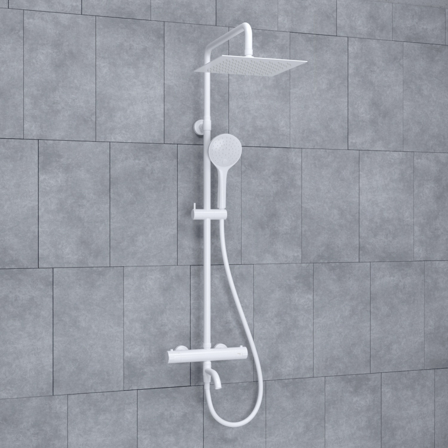 Душевая стойка WasserKraft A188.254.155.WM Thermo белый Soft-touch