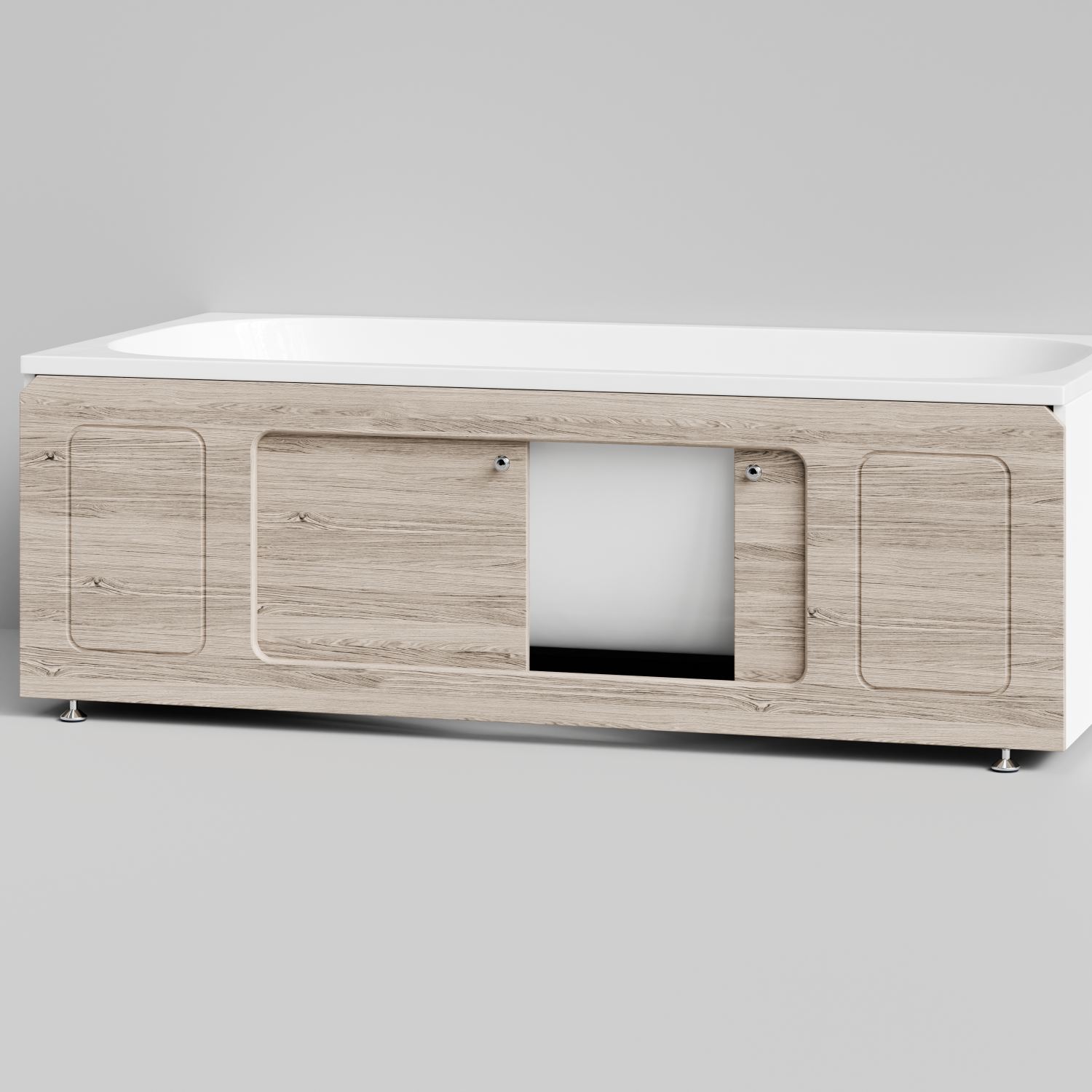 Экран под ванну Vod-ok Лидер 170 раздвижной Дубослив ореховый светлый