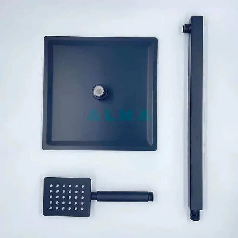 Душевой комплект ALMAes Weber TVZ-0808 черный матовый