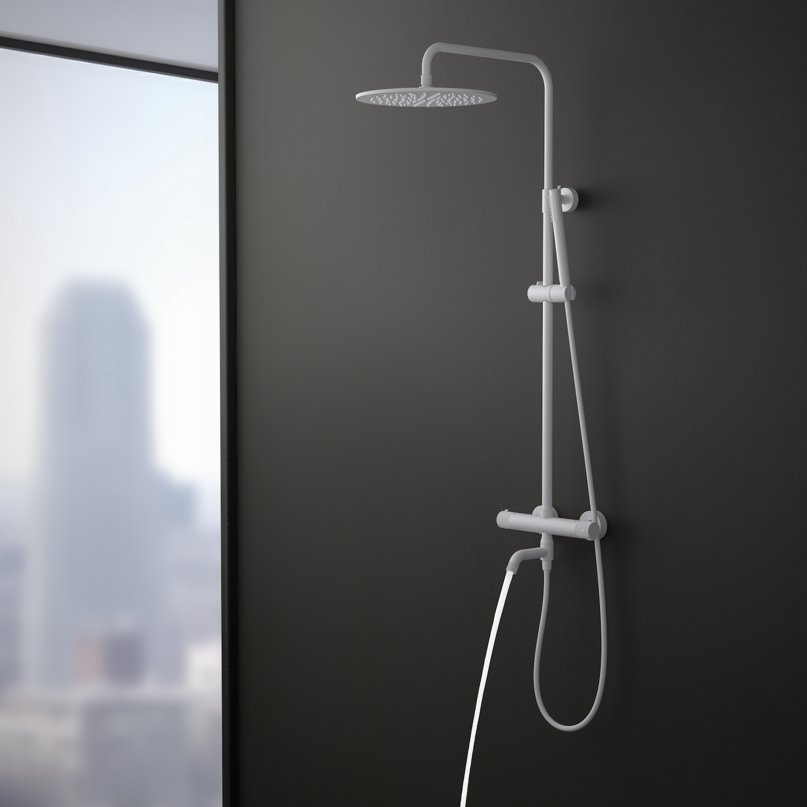 Душевая система с термостатом Timo Saona SX-2380/16 белый матовый