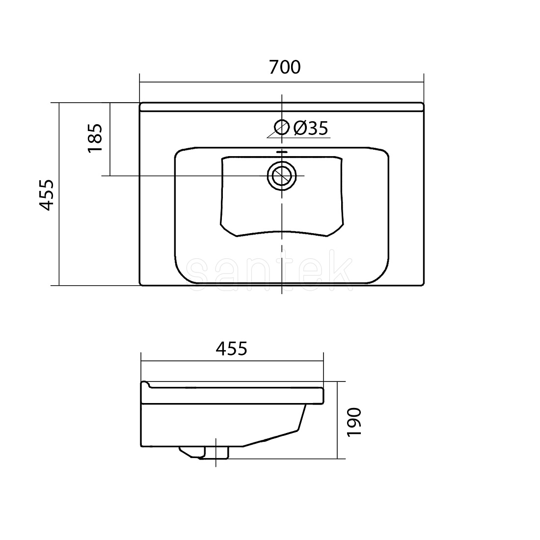 Тумба с раковиной Francesca Доминго М70 напольная, 3 двери, 2 ящика, белая