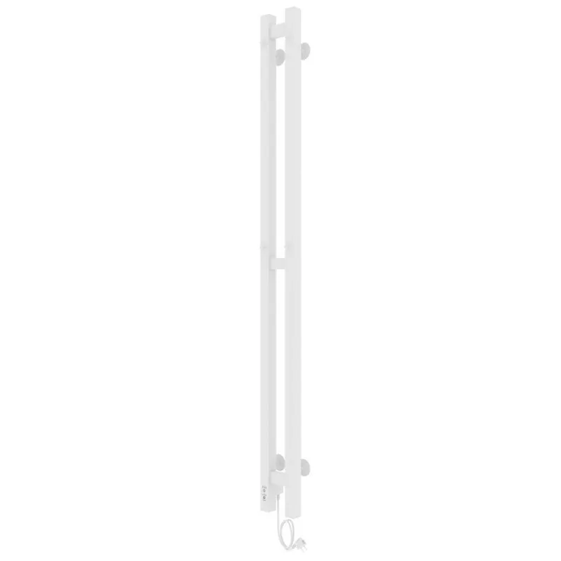 Полотенцесушитель электрический Laris Прайм Дуэт ЧК 80х1200 левый, белый матовый