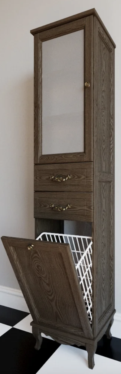 Пенал напольный ValenHouse Эллина 40 L с корзиной, кальяри, бронза