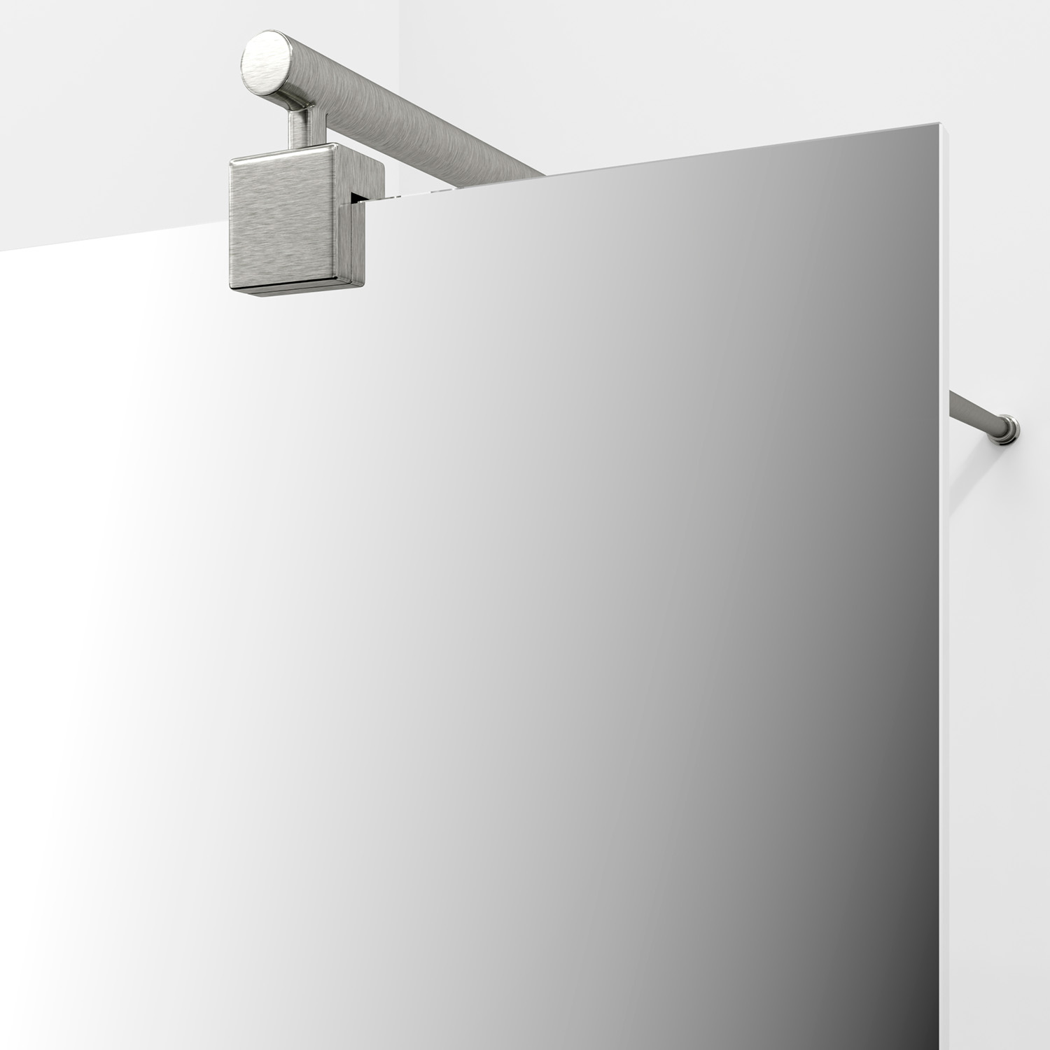 Душевая перегородка Wasserkraft Rur 30W40BN-MR прозрачное стекло, профиль никель