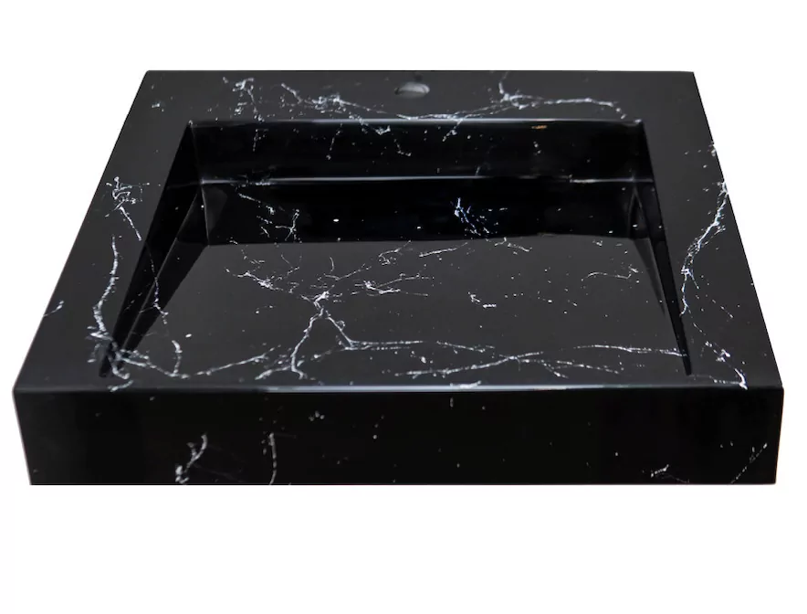 Раковина Stella Polar Берта 60х55 черный мрамор