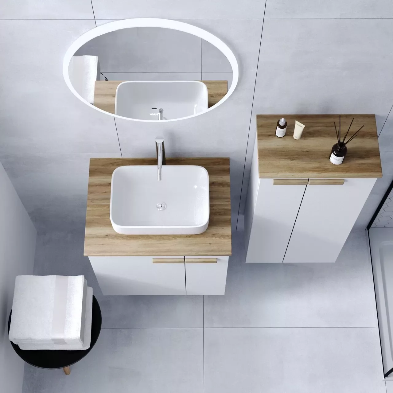 Зеркало Viant Мюнхен 60х60 свет