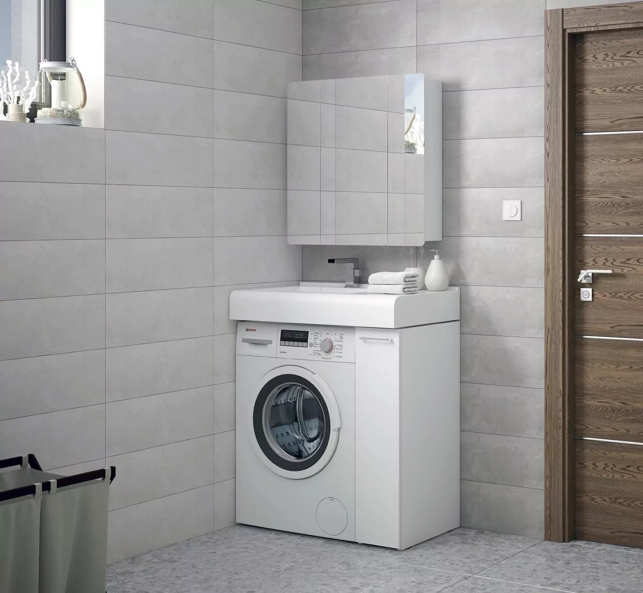 Тумба напольная Corozo Лео 80/20 с раковиной Корини 80, белая от магазина Vanna-Vanna.ru!
