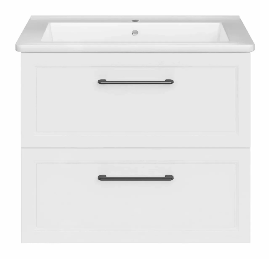 Тумба с раковиной Асб-мебель Белмонти 75 подвесная, белый