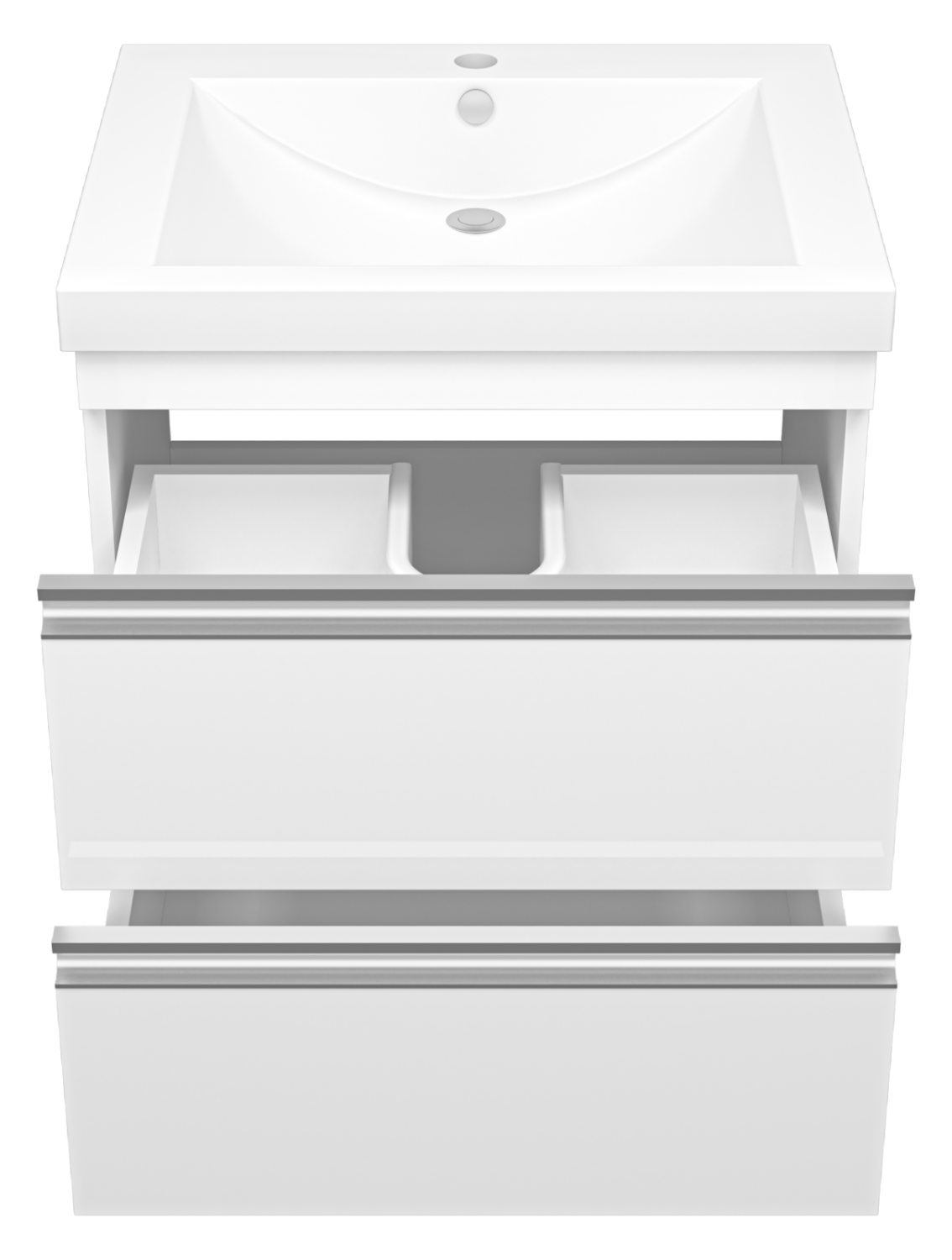 Тумба с раковиной Misty Ингрид 60 подвесная, белый