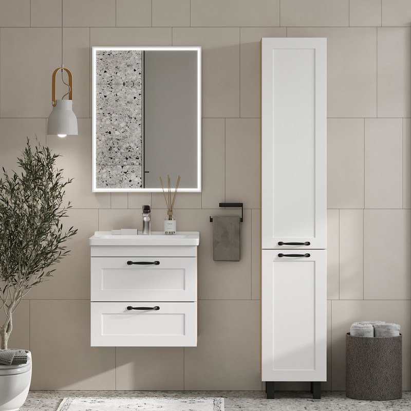 Зеркальный шкаф EQUIL Lago LED 60 белый