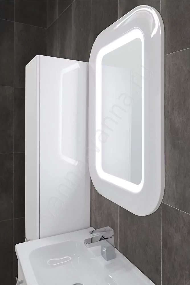 Зеркало Vod-ok Elite Арнелла 60 свет, белый