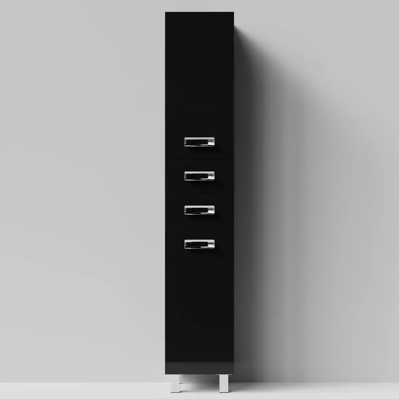 Пенал Vod-ok Орландо 35 L/R напольный с корзиной, черный от магазина Vanna-Vanna.ru!