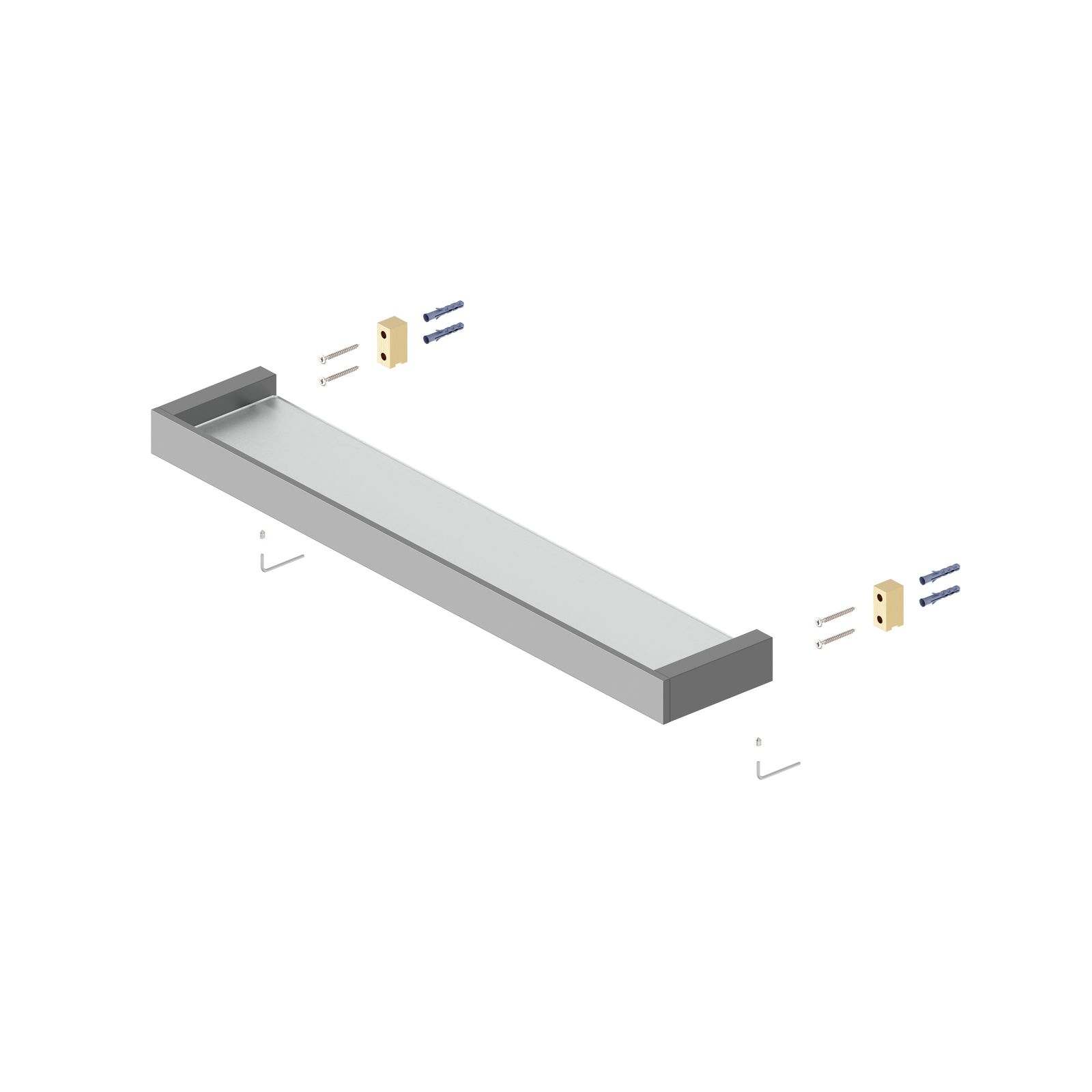 Полка в ванную стеклянная Timo Petruma 15272/18 черное золото