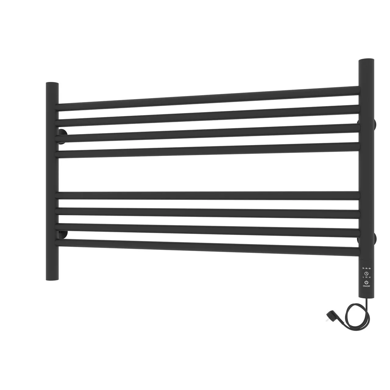 Полотенцесушитель электрический Laris Оливия ЧК8 800х500 правый, черный матовый