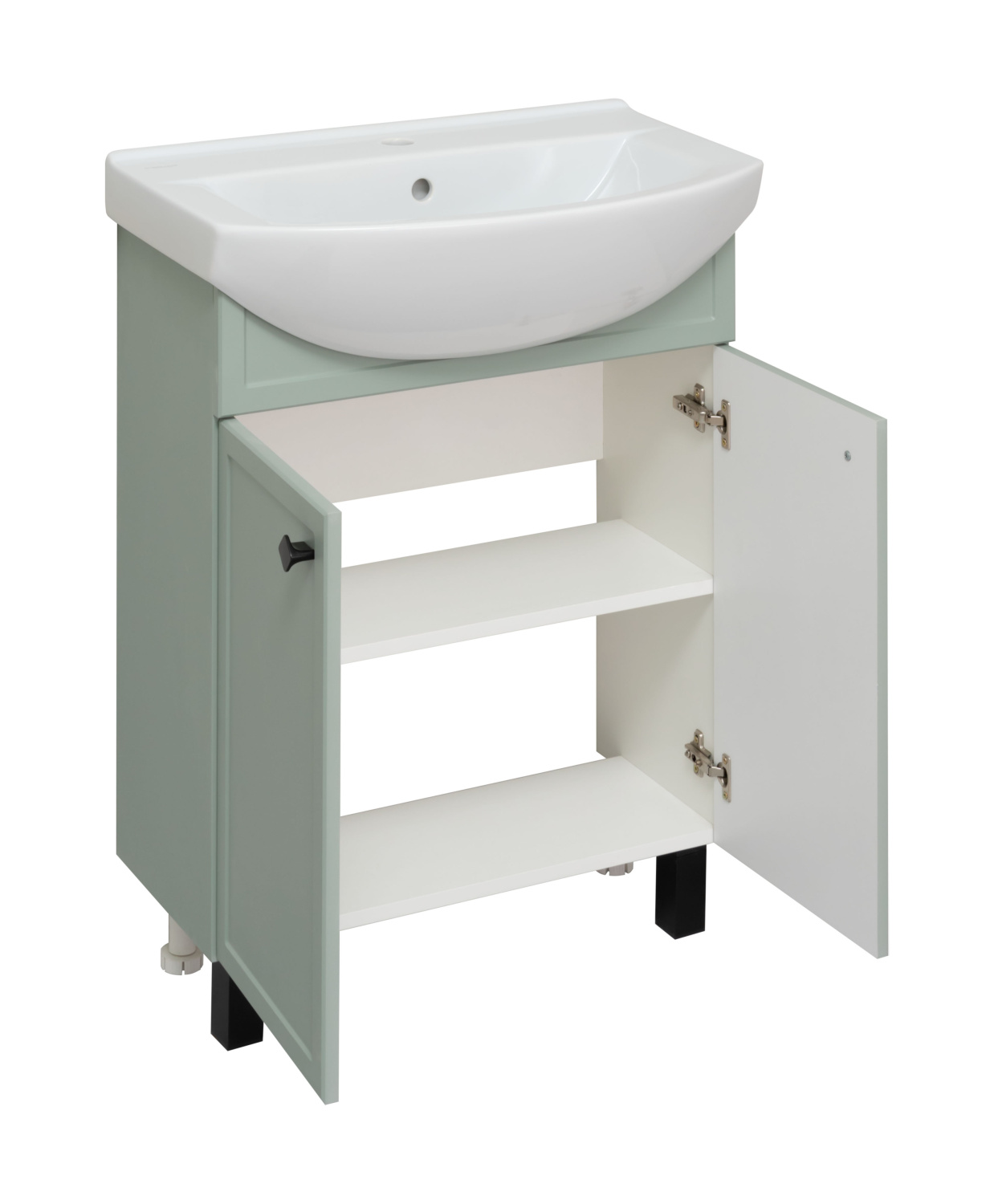 Тумба напольная Runo Римини 65 с раковиной Best 65, мятаа