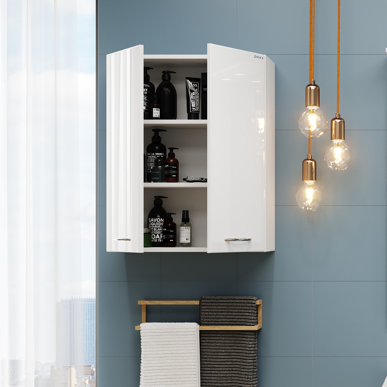 Шкаф навесной Onika Кредо 60 белый