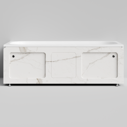 Экран под ванну Vod-ok Хит 170 раздвижной Мрамор Белый натур милк