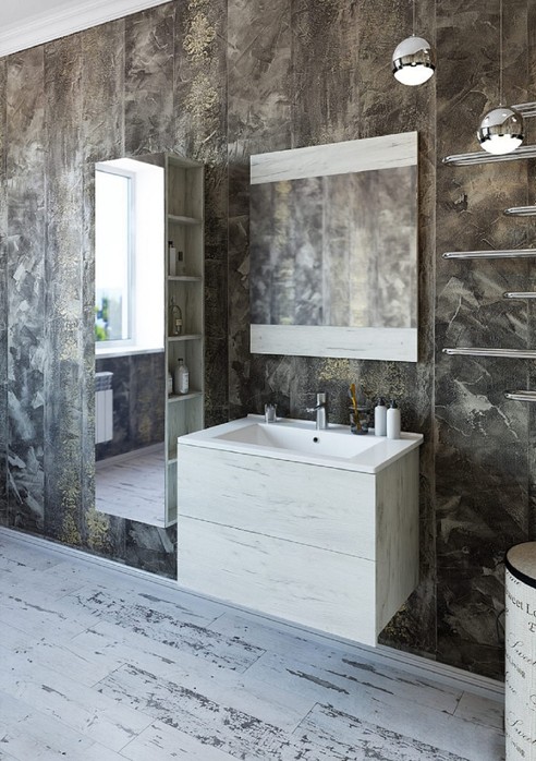 Зеркало Sanflor Чикаго 65/2 дуб крафт белый